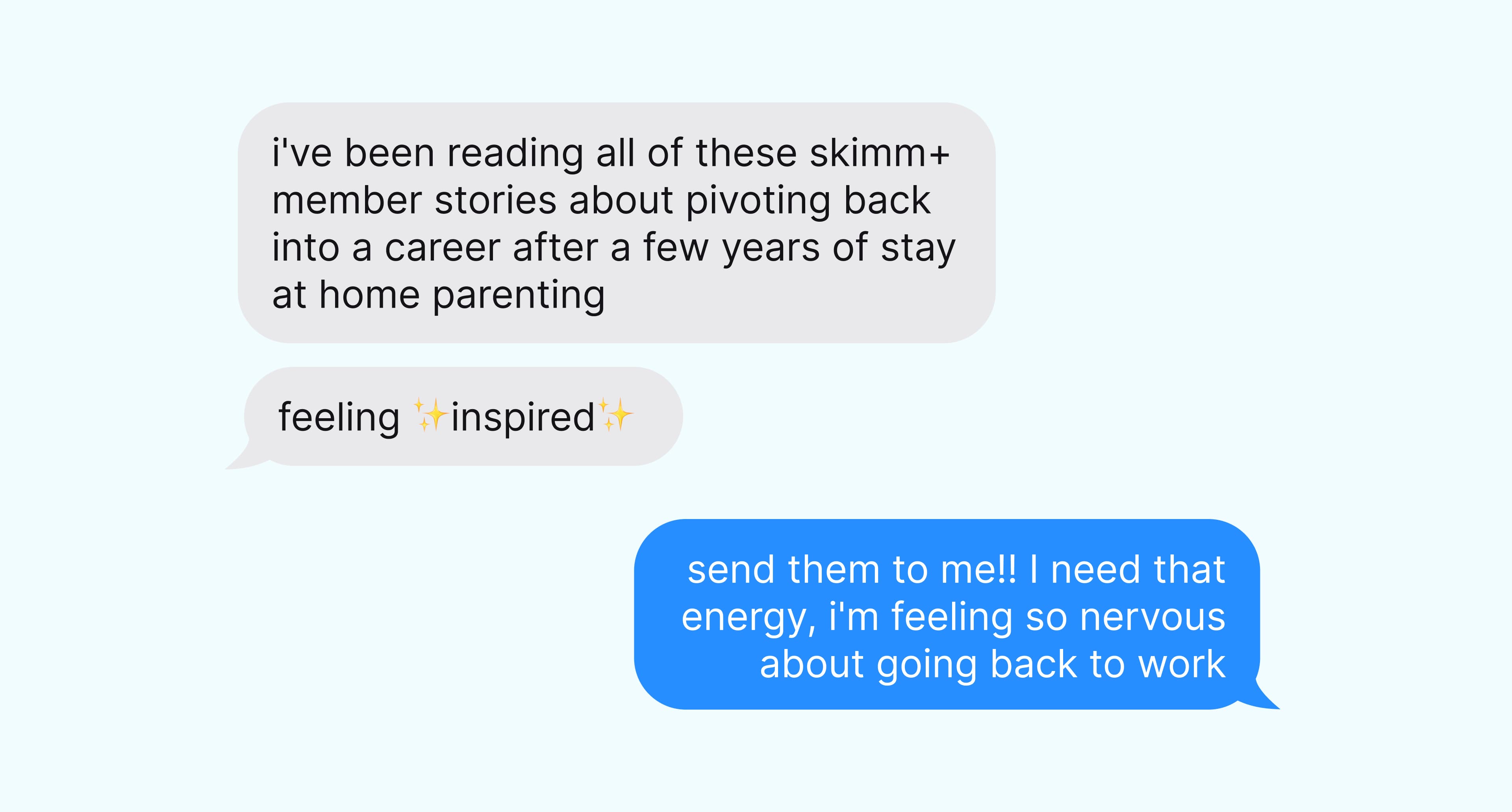 texting about skimm plus